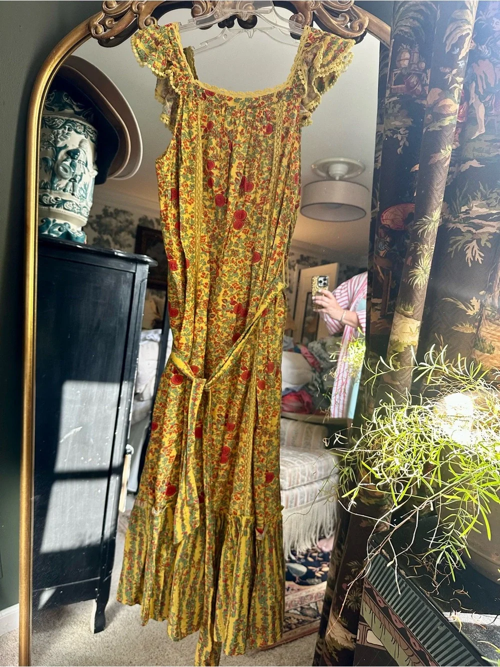 Roller Rabbit Yellow Floral Ruffled Tank - Picture 3 of 5